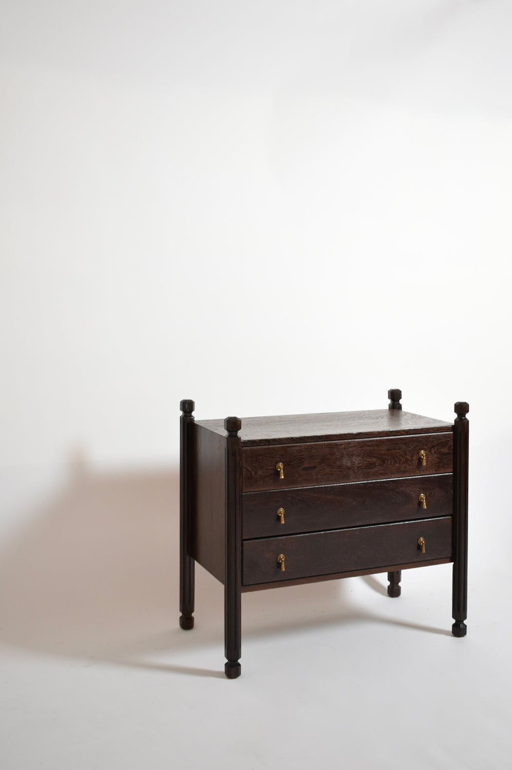 Exotic wood chest of drawers, 1960s.