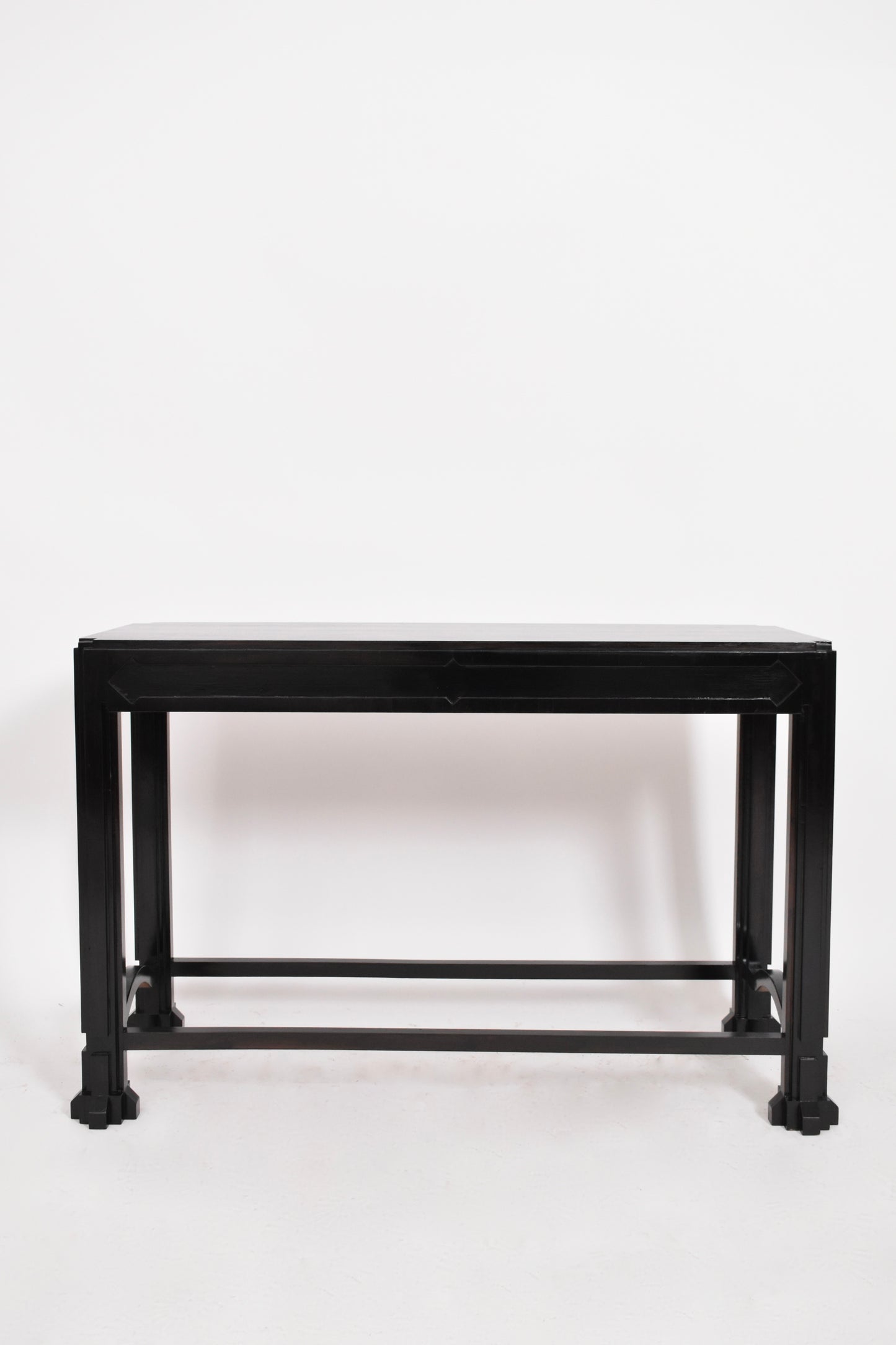 Ebonised wooden console, 1980s.