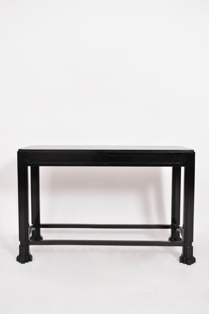 Ebonised wooden console, 1980s.