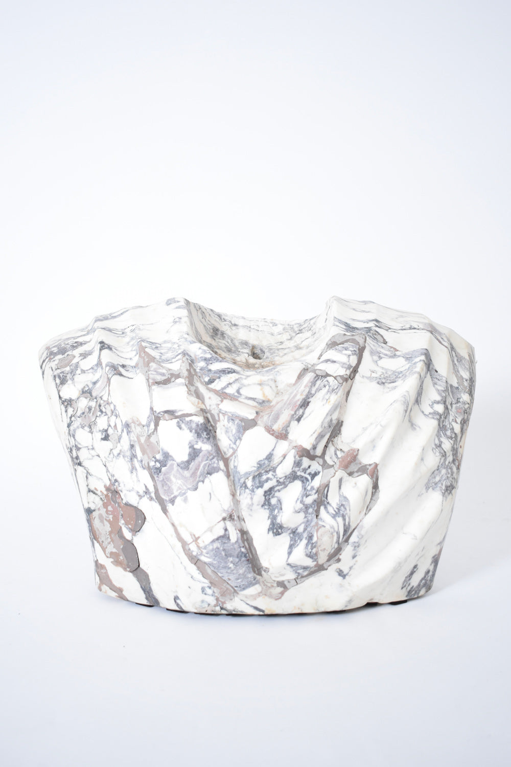 Draped marble bust sculpture, XIXth c.