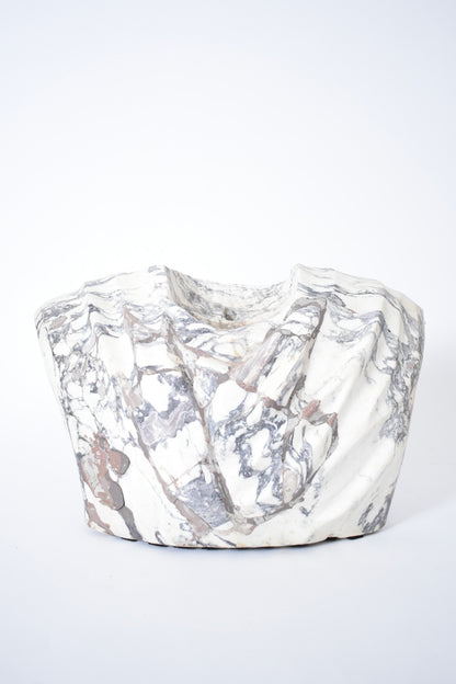 Draped marble bust sculpture, XIXth c.