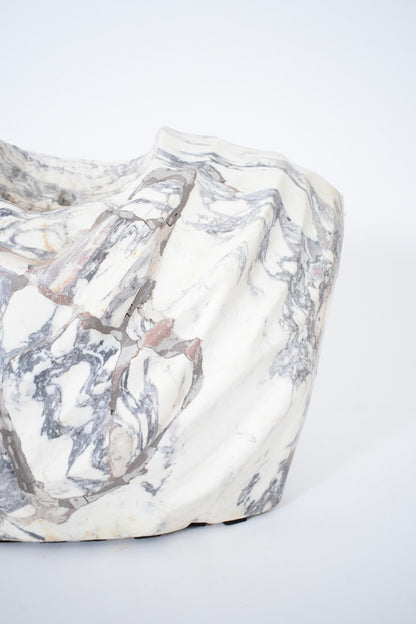 Draped marble bust sculpture, XIXth c.