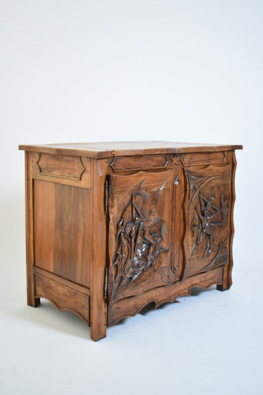 Johnny Ludécher brutalist dancers cabinet, 1950s