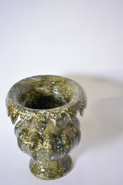 "Villandry" 45cm green honey ceramic vase, Barracuda edition.
