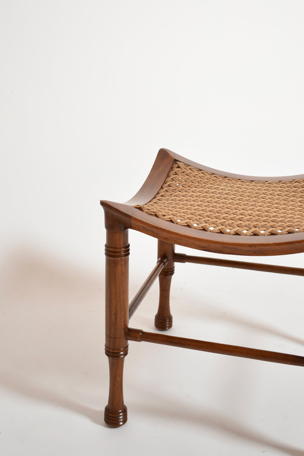 Thebes Arts & Crafts wooden stool, 1900s.
