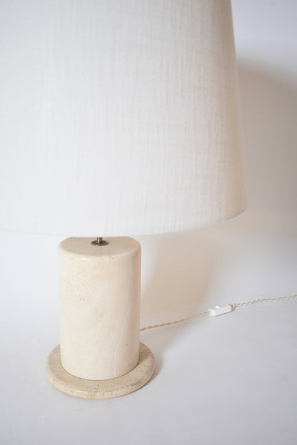 Travertine cylindrical lamp, 1970s.