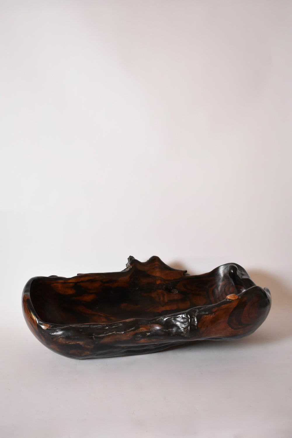 Oblong bowl in Macassar ebony, 1970s.