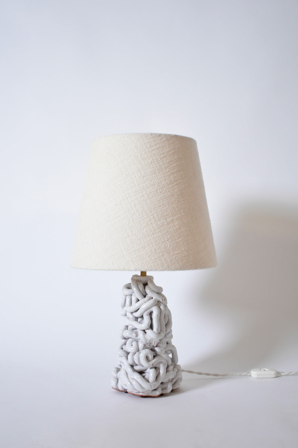 "Angkor" 25cm white round lamp, Barracuda Edition.