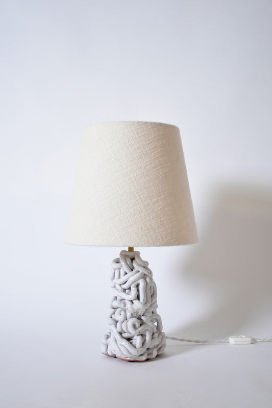 "Angkor" 25cm white round lamp, Barracuda Edition.
