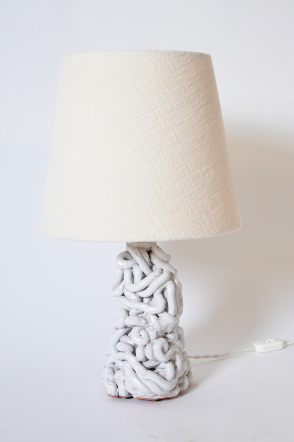 "Angkor" 25cm white round lamp, Barracuda Edition.