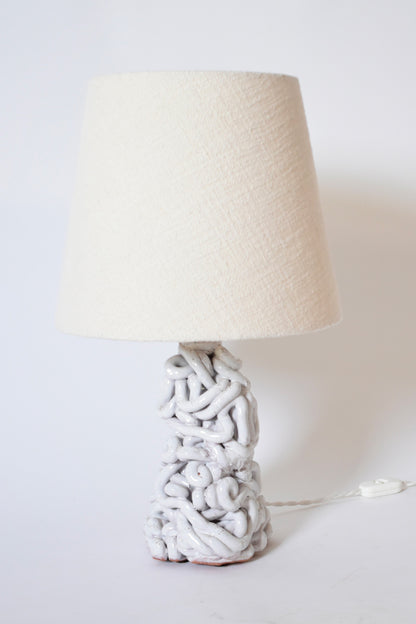 "Angkor" 25cm white round lamp, Barracuda Edition.