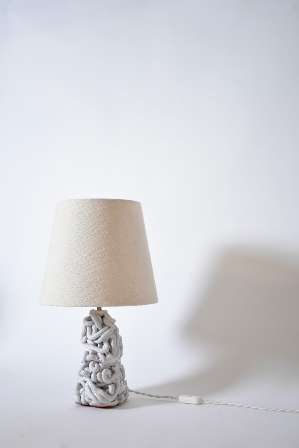 "Angkor" 25cm white round lamp, Barracuda Edition.