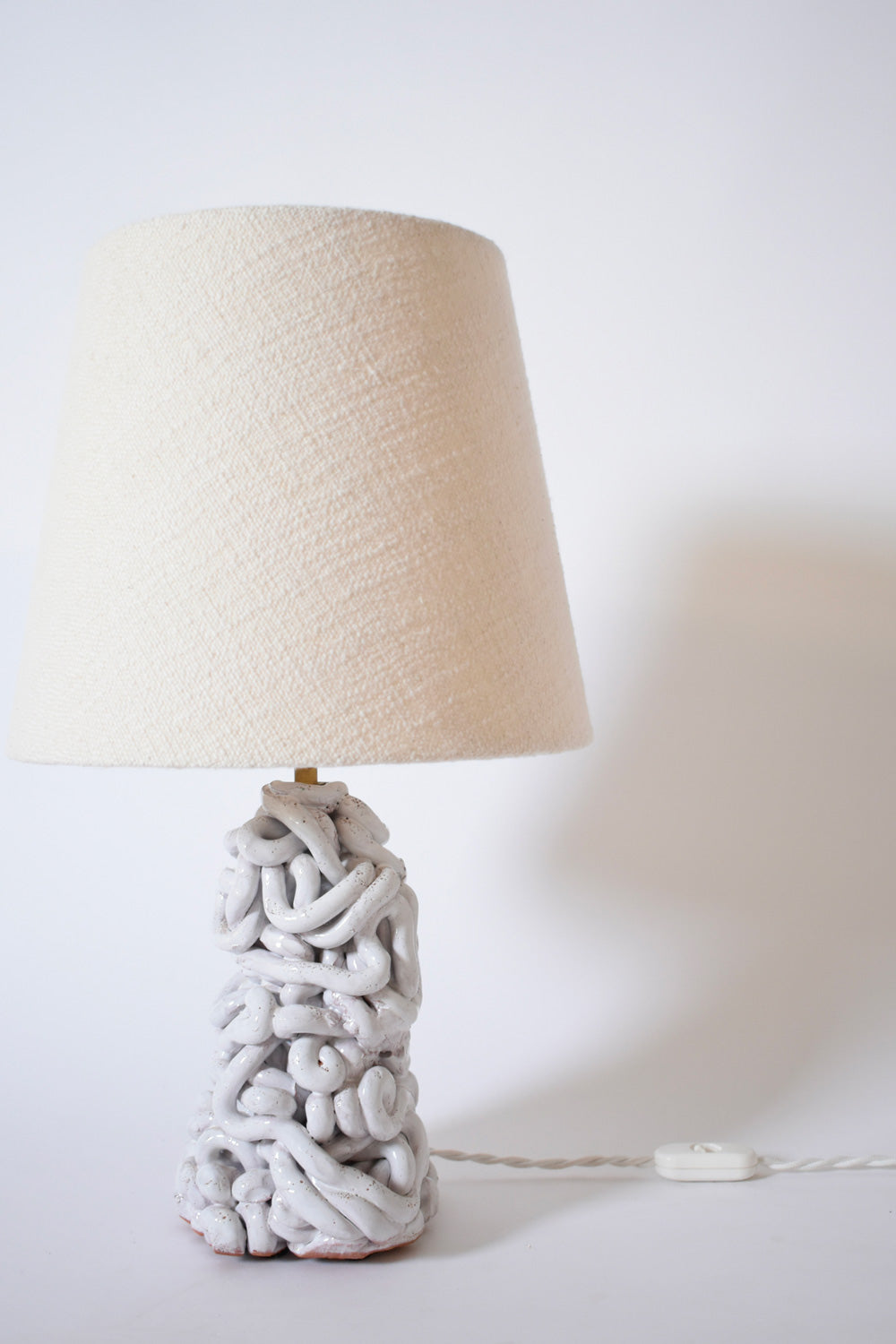 "Angkor" 25cm white round lamp, Barracuda Edition.