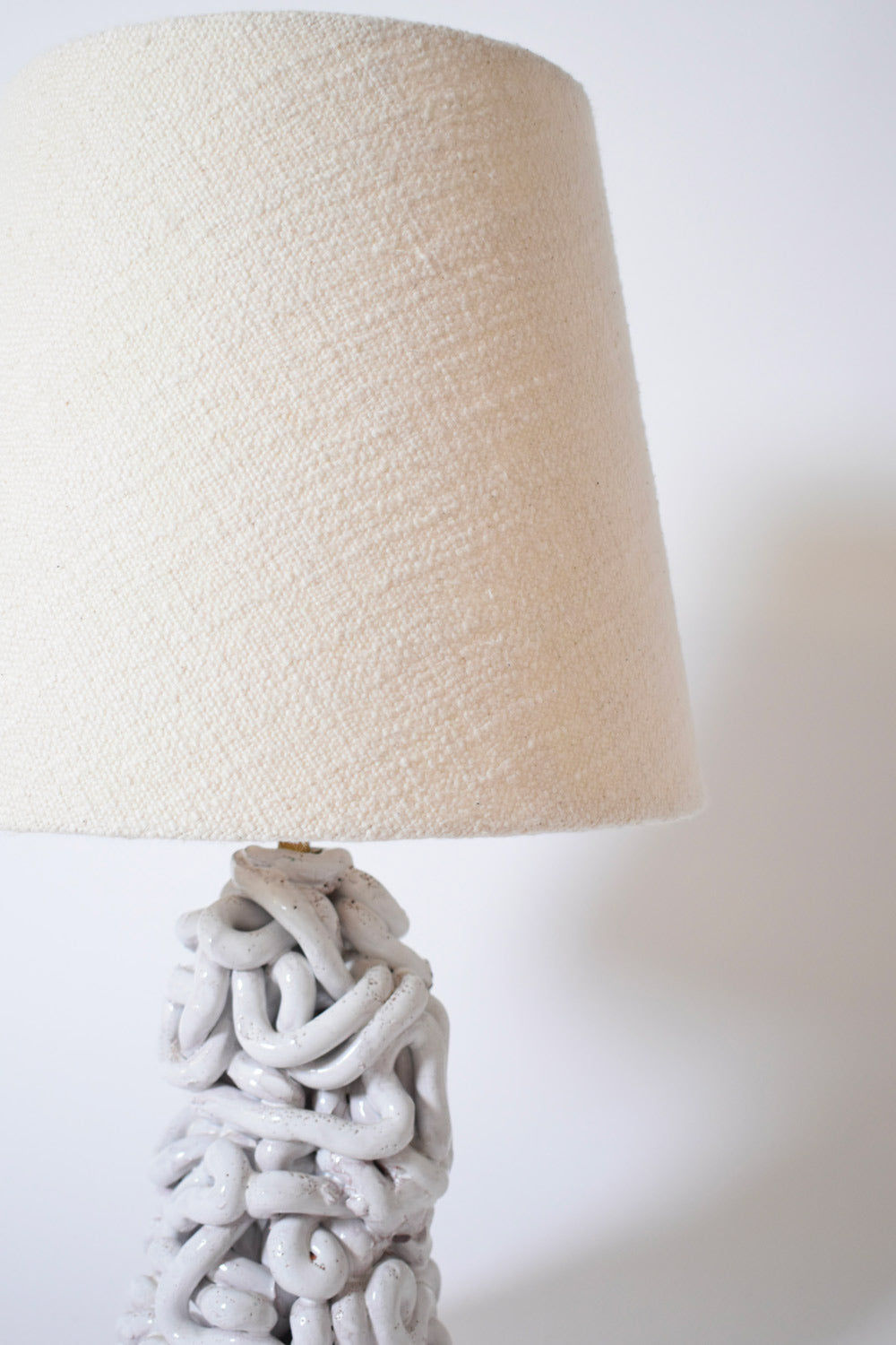 "Angkor" 25cm white round lamp, Barracuda Edition.