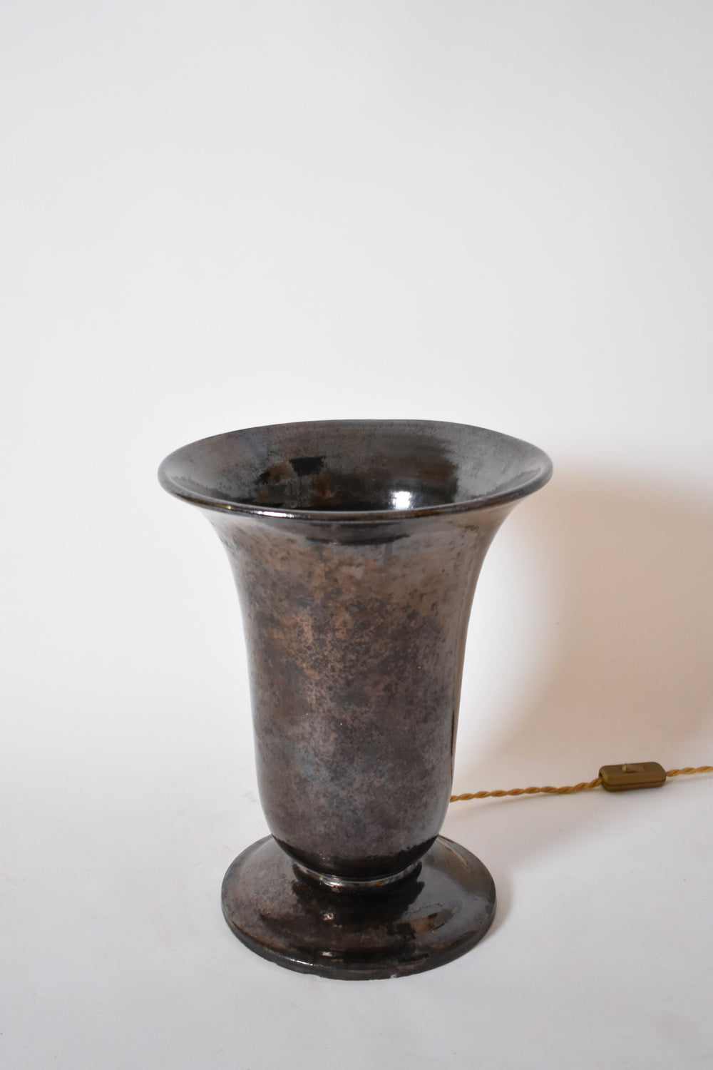 Vallauris large basin lamp, 1940s.