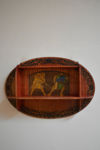 Art Nouveau mural bookcase, 1900s.