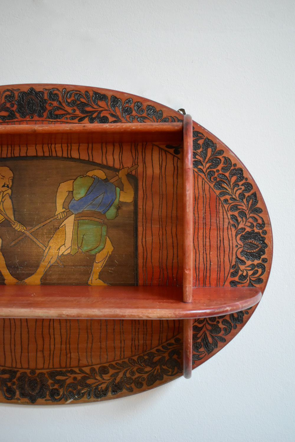 Art Nouveau mural bookcase, 1900s.