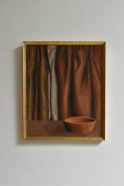 Curtain and bowl painting, 1970s.