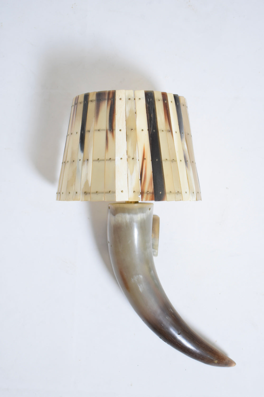 Pair of horn wall sconces, 1970s.