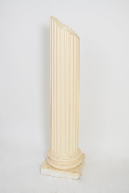 Antique style plaster column floor lamp, 1970s.