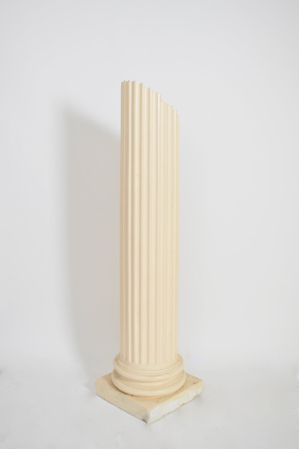 Antique style plaster column floor lamp, 1970s.