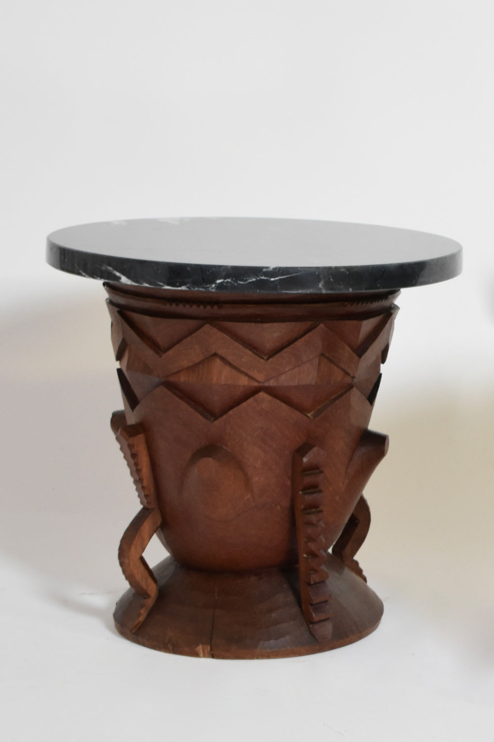 Two large African carved wooden side tables, 1960s.