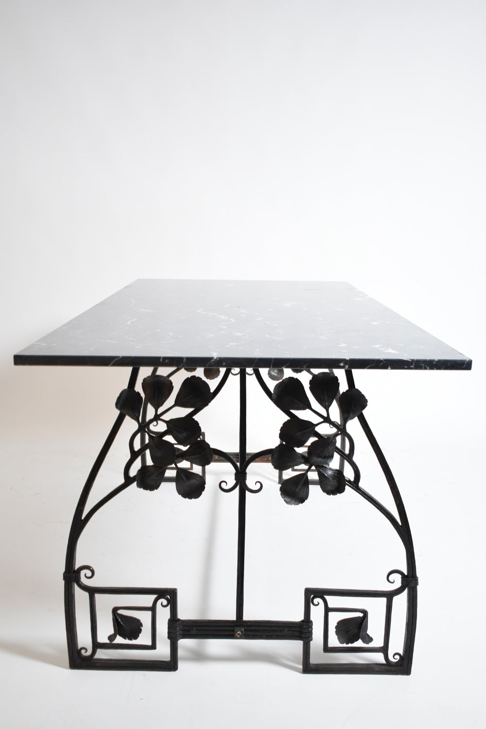 Floral wrought iron console table, 1960s.