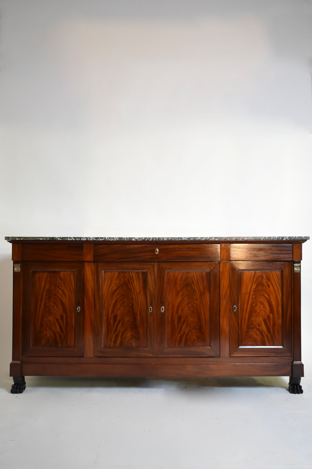 Lion paws mahogany sideboard, XIXth c.