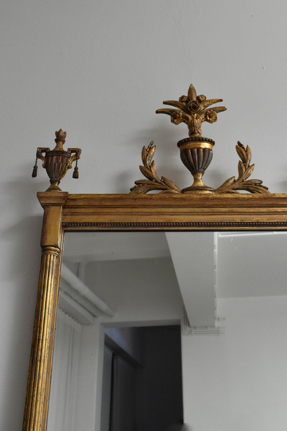Directoire style gilded wooden mirror, 1910s.