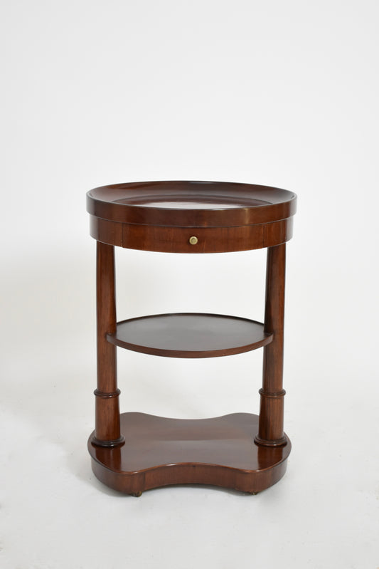 Mahogany flying oval table, XIXth c.