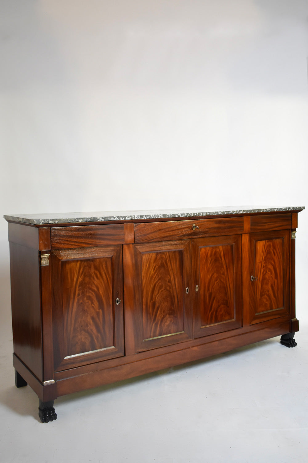 Lion paws mahogany sideboard, XIXth c.
