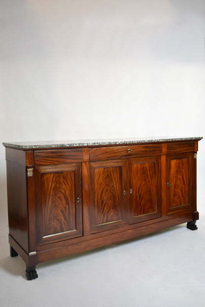 Lion paws mahogany sideboard, XIXth c.