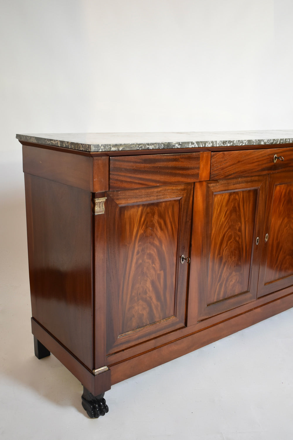 Lion paws mahogany sideboard, XIXth c.