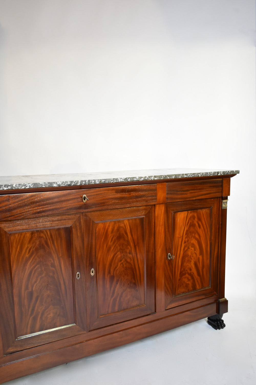 Lion paws mahogany sideboard, XIXth c.