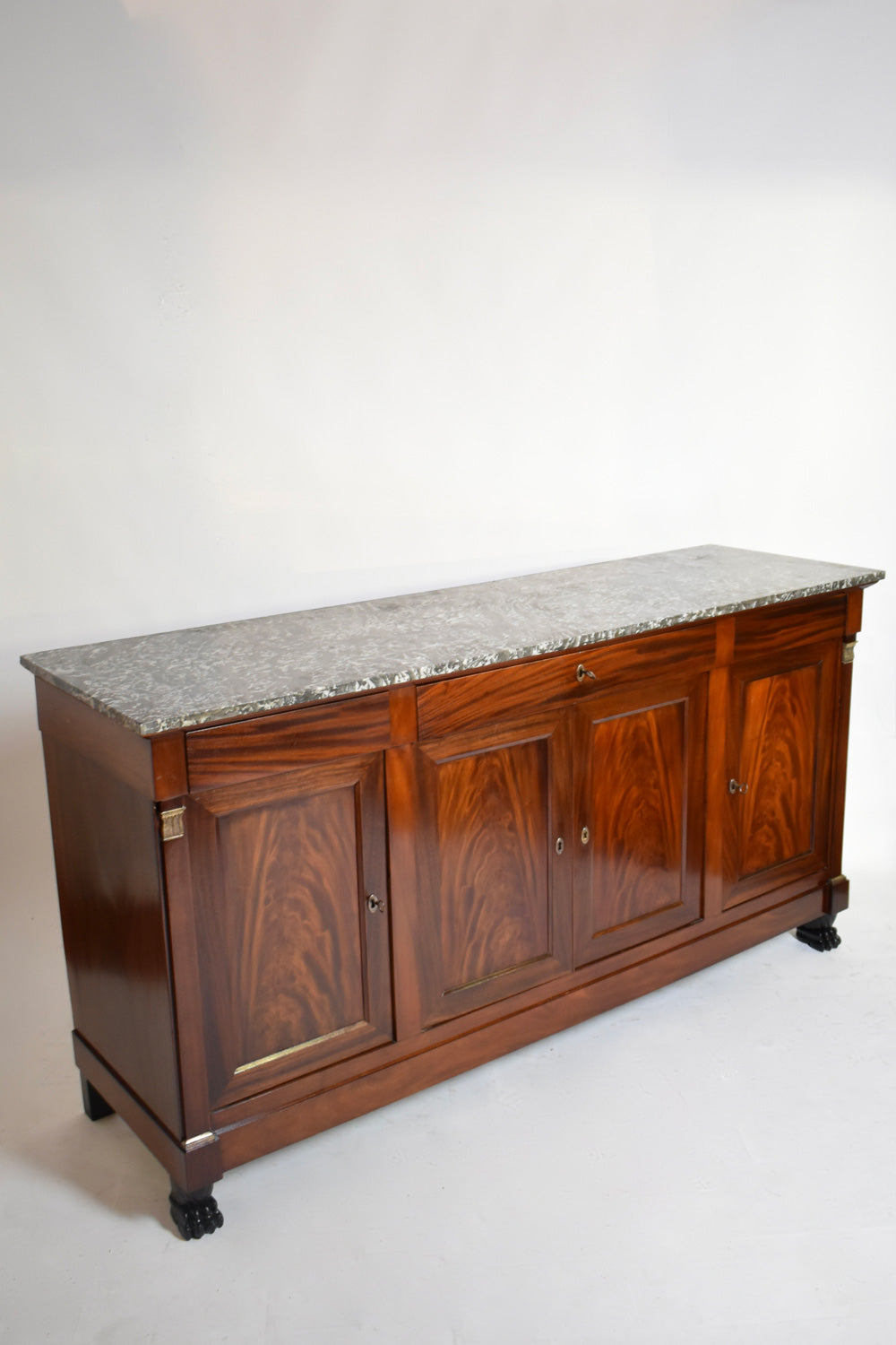 Lion paws mahogany sideboard, XIXth c.