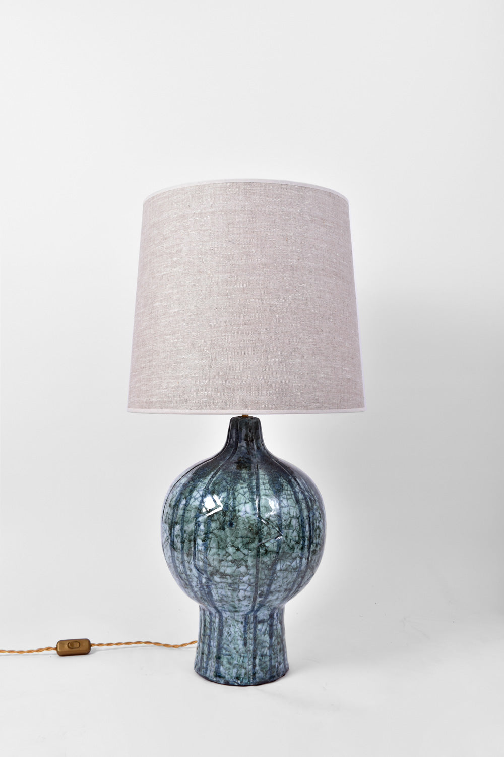 "Lanzarote" 42cm green & light blue lamp, Barracuda Edition.