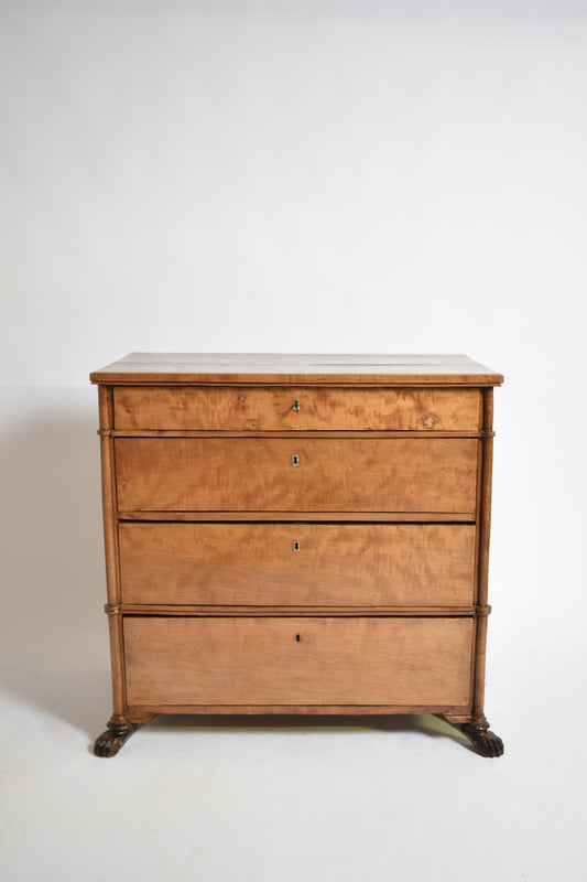 Lion paws wooden chest of drawers, XIXth c.