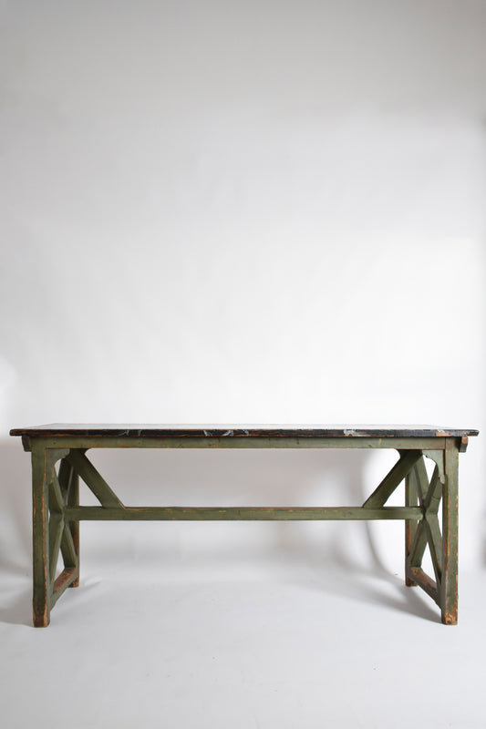 Marble trompe l'oeil console table, 1920s.