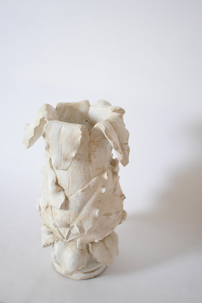 Plaster vase with floral pattern, 1920s.