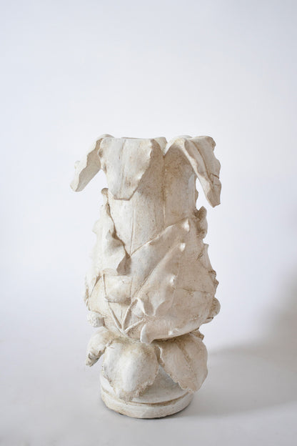 Plaster vase with floral pattern, 1920s.