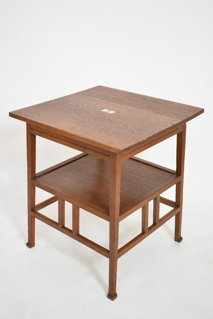 Dutch square oak side table, XXth c.