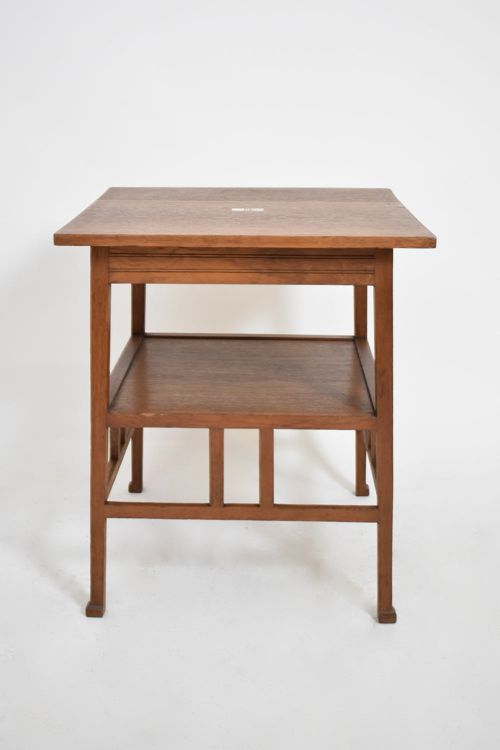 Dutch square oak side table, XXth c.