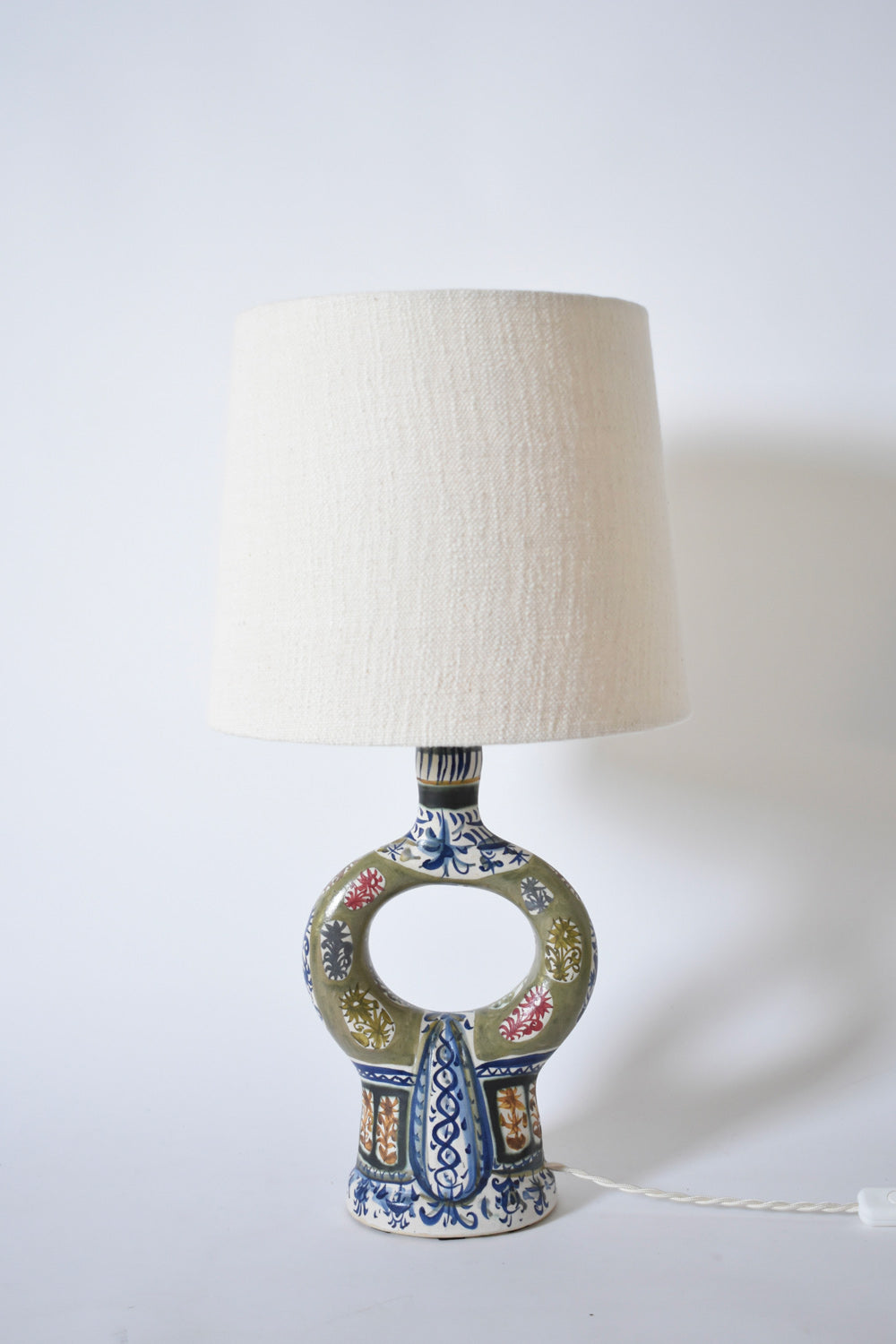 Keraluc pair of ceramic lamps, 1960s.