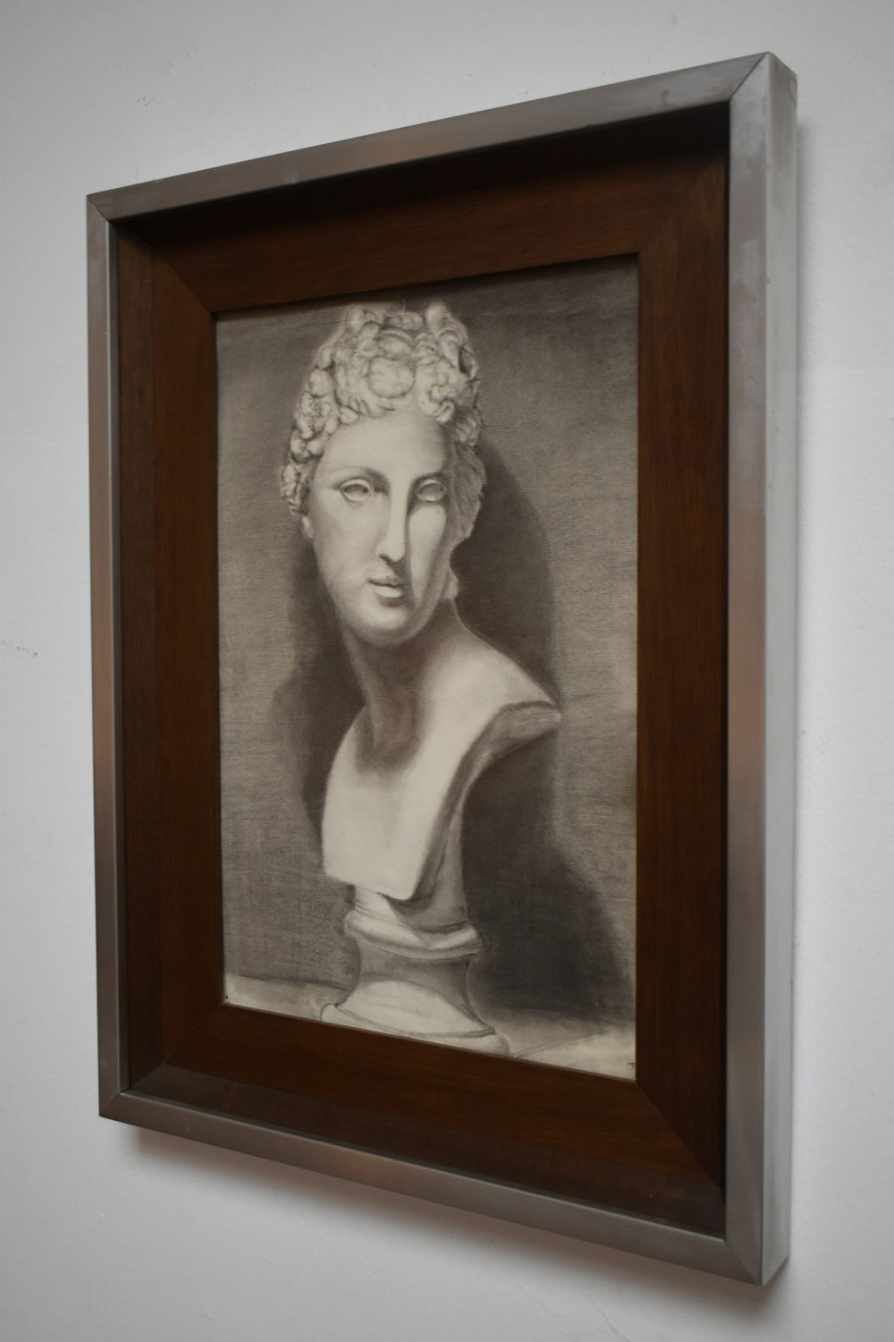 Woman bust portrait drawing, 1970s.