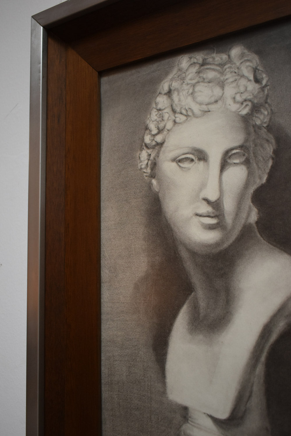 Woman bust portrait drawing, 1970s.