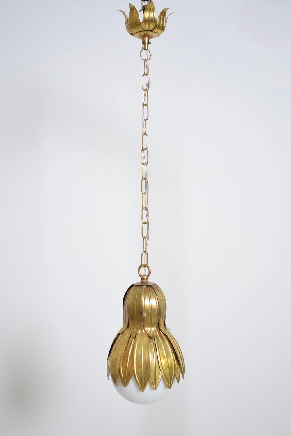 "Normandy" line 27cm brass finish pendant lamp, Barracuda edition.