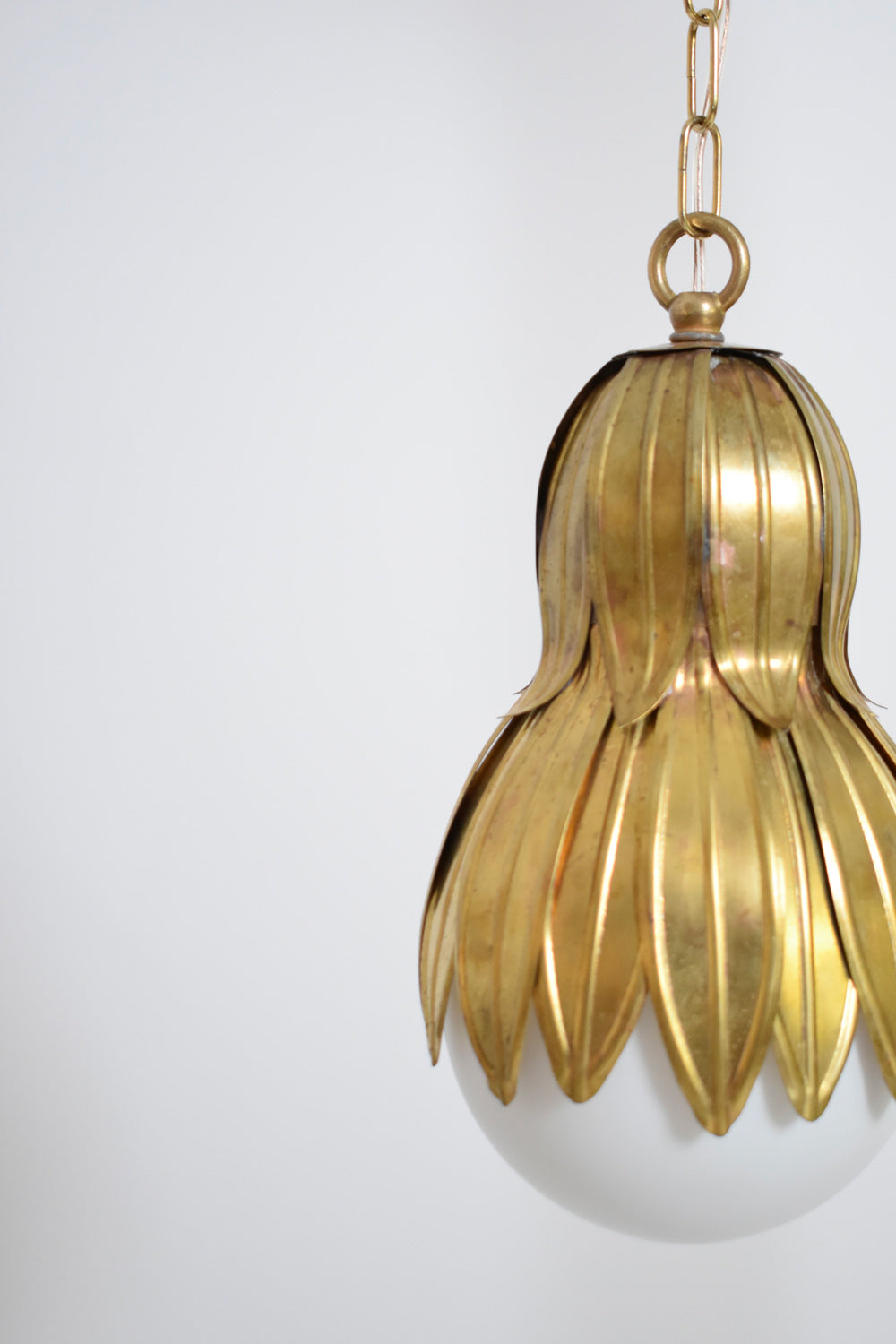 "Normandy" line 27cm brass finish pendant lamp, Barracuda edition.