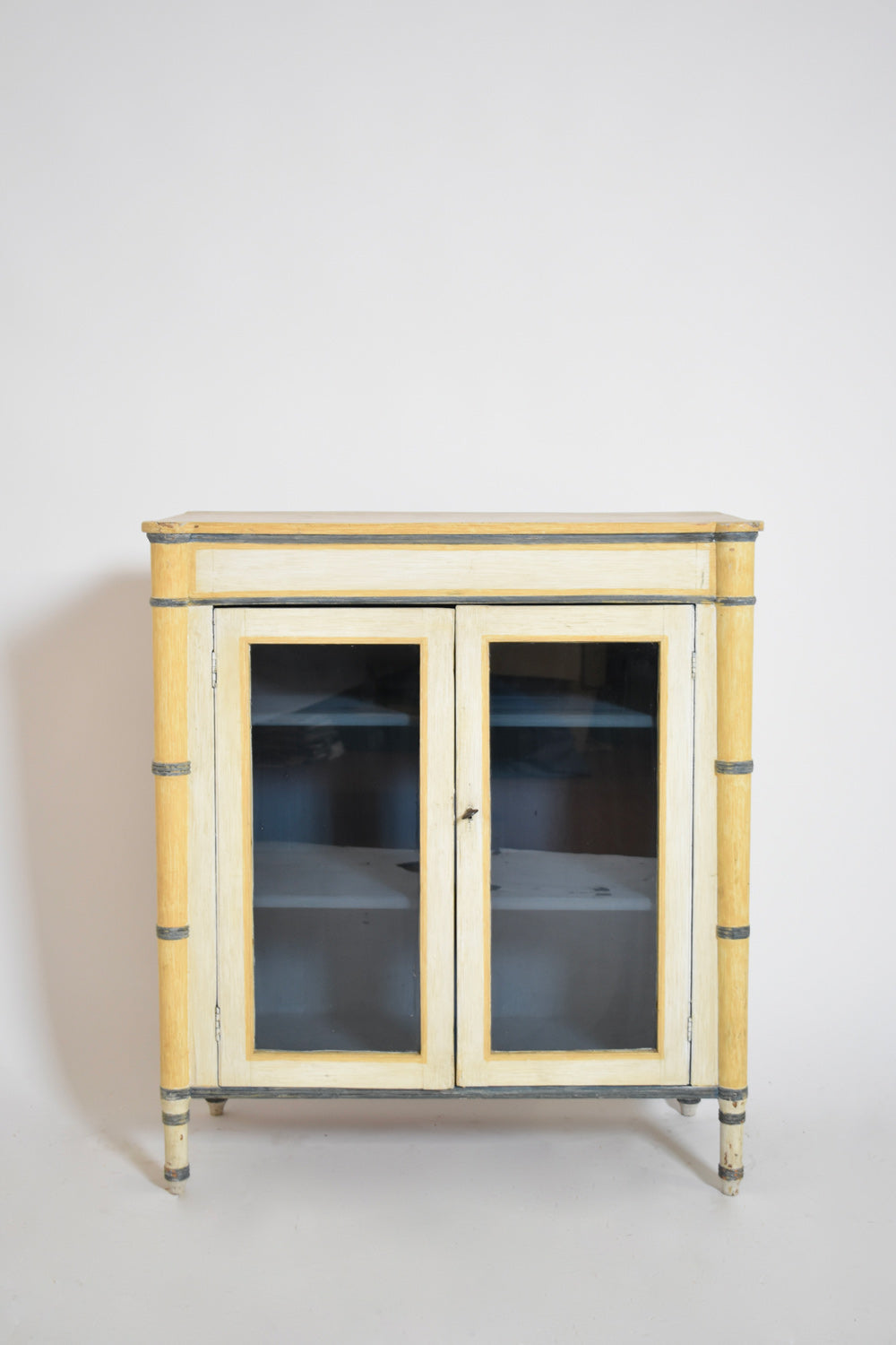 Faux bamboo painted cabinet, 1940s.