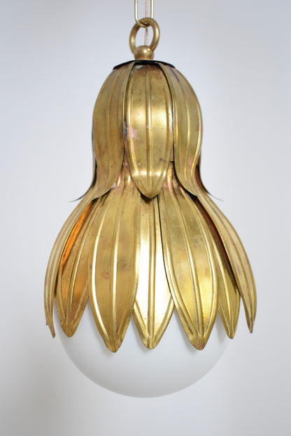 "Normandy" line 27cm brass finish pendant lamp, Barracuda edition.