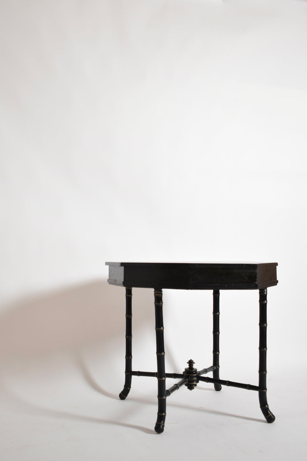 Faux bamboo octogonal table, 1910s.